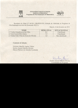 Resultado Final - Doutorado Em Matemática