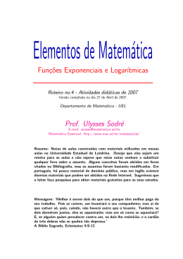 Elementos de Matem&aacute;tica: Notas de aulas