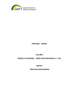 Anexo I. Trechos Rodovi&aacute;rios