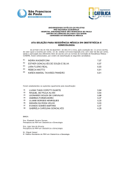 ata sele&ccedil;&atilde;o para resid&ecirc;ncia m&eacute;dica em obstetr&iacute;cia e ginecologia