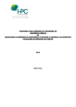 concurso para admissão ao programa de residência médica