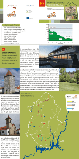 AFE PR7 Trilho de Alvazinhos - Folheto e Mapa