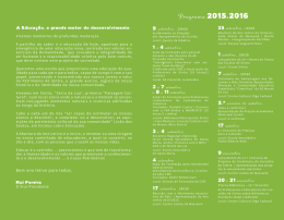 Programa abertura do ano letivo 2015/2016