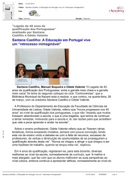 Santana Castilho: A Educa&ccedil;&atilde;o em Portugal vive um