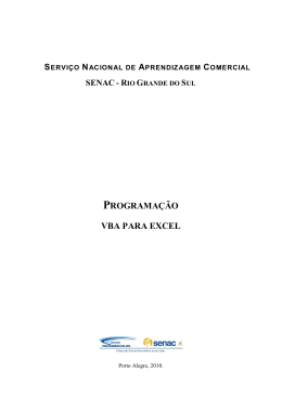 PROGRAMA&Ccedil;&Atilde;O VBA PARA EXCEL