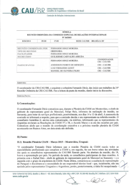 Súmula da Reunião nº 34