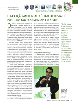 legisla&ccedil;&atilde;o ambiental: c&oacute;digo florestal e posturas