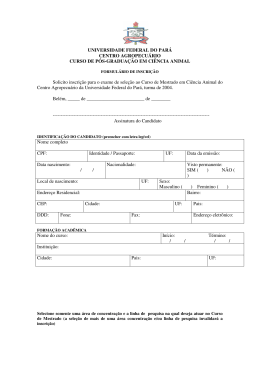 Formulário de Inscrição
