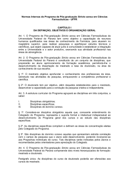 Normas Internas do Programa de P&oacute;s