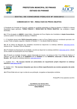 EDITAL DE DEFERIMENTO DAS INSCRI&Ccedil;&Otilde;ES - Pinhais 007