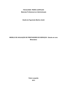 FACULDADE PEDRO LEOPOLDO Mestrado Profissional em