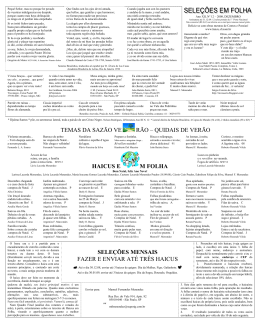 SF0812 - Sele&ccedil;&otilde;es em Folha