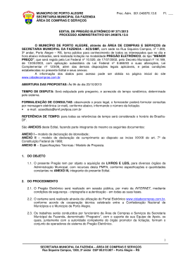 SECRETARIA MUNICIPAL DA FAZENDA &Aacute;REA DE