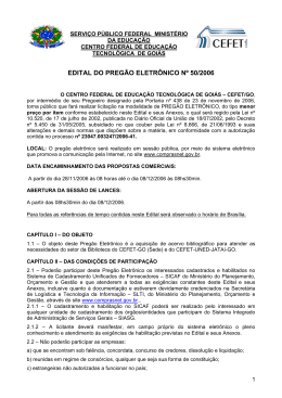 EDITAL DO PREG&Atilde;O ELETR&Ocirc;NICO N&ordm; 50/2006 - Portal