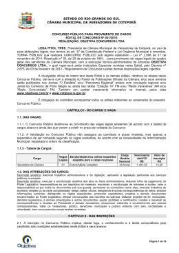 edital n&ordm; 001/2015 - Prefeitura Municipal de Cotipor&atilde;