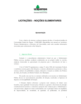 LICITA&Ccedil;&Otilde;ES &ndash; NO&Ccedil;&Otilde;ES ELEMENTARES