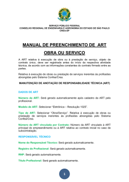 (OBRA-SERVIÇO - MANUAL DE ART ) - Crea-SP