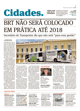 BRT NÃO SERÁ COLOCADO EM PRÁTICA ATÉ 2018