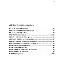 Modelo - Formato  - Universidade Cruzeiro do Sul