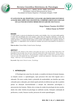 Revista Científica Eletrônica de Psicologia