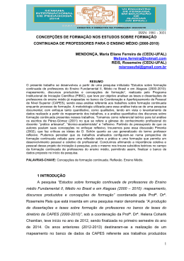 concepções de formação nos estudos sobre formação continuada