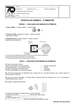apostila de qu&iacute;mica &ndash; 2&ordm; bimestre