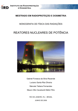 REATORES NUCLEARES DE POTÊNCIA