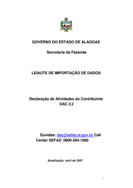 GOVERNO DO ESTADO DE ALAGOAS Secretaria da - Sefaz-AL