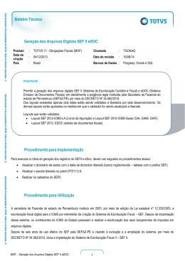Gera&ccedil;&atilde;o dos Arquivos Digitais SEF II eDOC - TDN