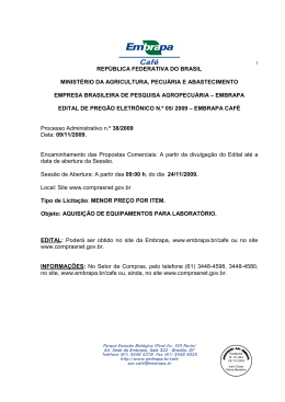 Edital - PE - equipamentos para laboratorio - cafe