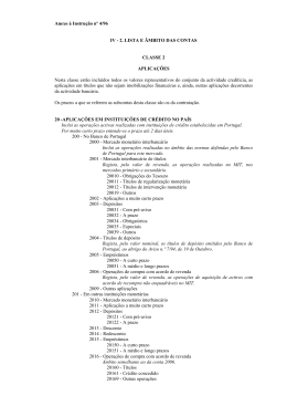 2. Lista e &acirc;mbito das contas