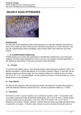ANJOS E SUAS ATIVIDADES