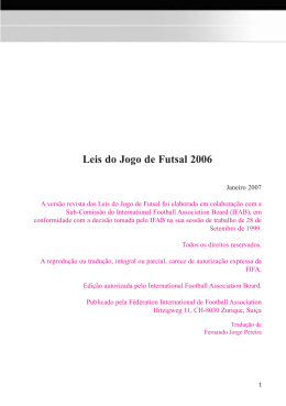 Leis do Jogo de Futsal 2006