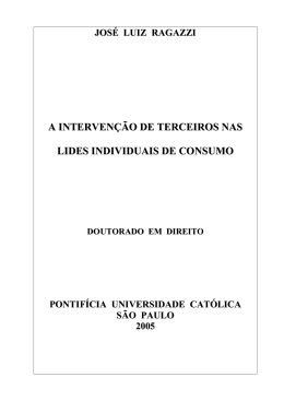JOS LUIZ RAGAZZI - Biblioteca Digital da PUC-SP