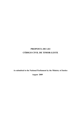 Proposta Codigu Civil RDTL