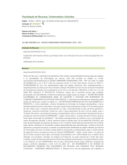 Recurso Administrativo - Impetrante: SPAZIO - Motivo