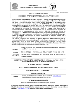 Edital PE 08/2015 - TRT da 3&ordf; Regi&atilde;o