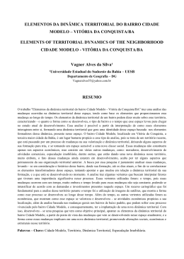 elementos da din&acirc;mica territorial do bairro cidade modelo