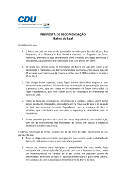 Proposta sobre o Bairro do Leal