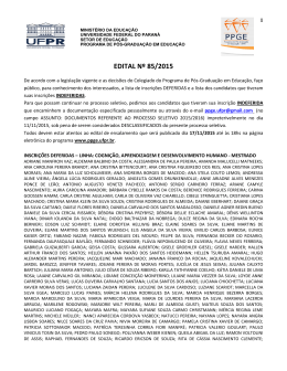 Programa de P&oacute;s-Gradua&ccedil;&atilde;o em Educa&ccedil;&atilde;o/UFPR