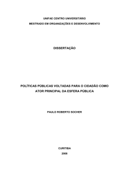 dissertação políticas públicas voltadas para o cidadão como