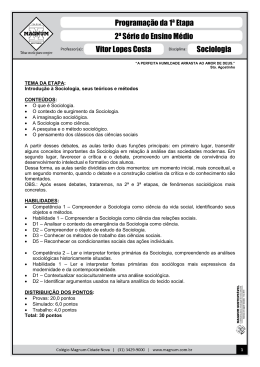 2&ordf; S&eacute;rie do Ensino M&eacute;dio Programa&ccedil;&atilde;o da 1&ordf; Etapa Vitor Lopes