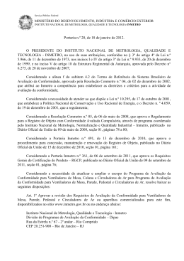 Portaria n.&ordm; 20 de 18/01/2012