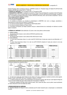 Regulamento da Campanha - O Banco do Estado do Pará na Internet.