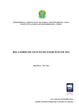 RELATÓRIO DE GESTÃO DO EXERCÍCIO DE 2011