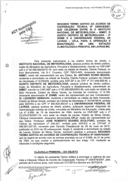 sEGUNDO TERMOIADITIVO AO AcORDO DE cOOPERA&Ccedil;&Atilde;O