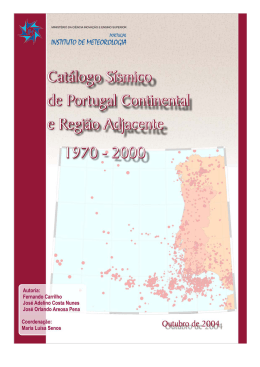 Catálogo sísmico, continente 1970-2000.