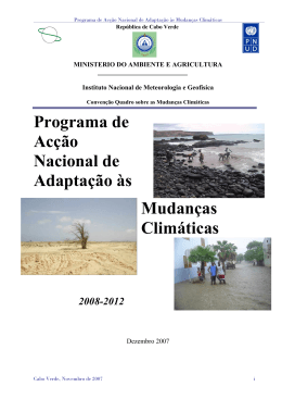 Programa de Ac&ccedil;&atilde;o Nacional de Adapta&ccedil;&atilde;o &agrave;s Mudan&ccedil;as