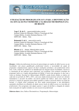 Utiliza&ccedil;&atilde;o de programa em Java para a identifica&ccedil;&atilde;o da