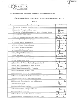P&oacute;s-gradua&ccedil;&atilde;o em Direito do Trabalho e da Seguran&ccedil;a Social P&Oacute;S